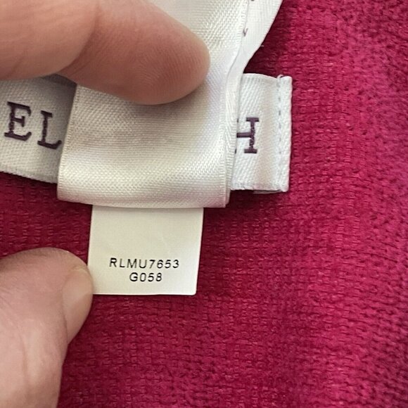 Elisabeth Womens Silk Blend Barn Coat Size 24W Pink Contrast Trim Chore Jacket - Picture 5 of 9